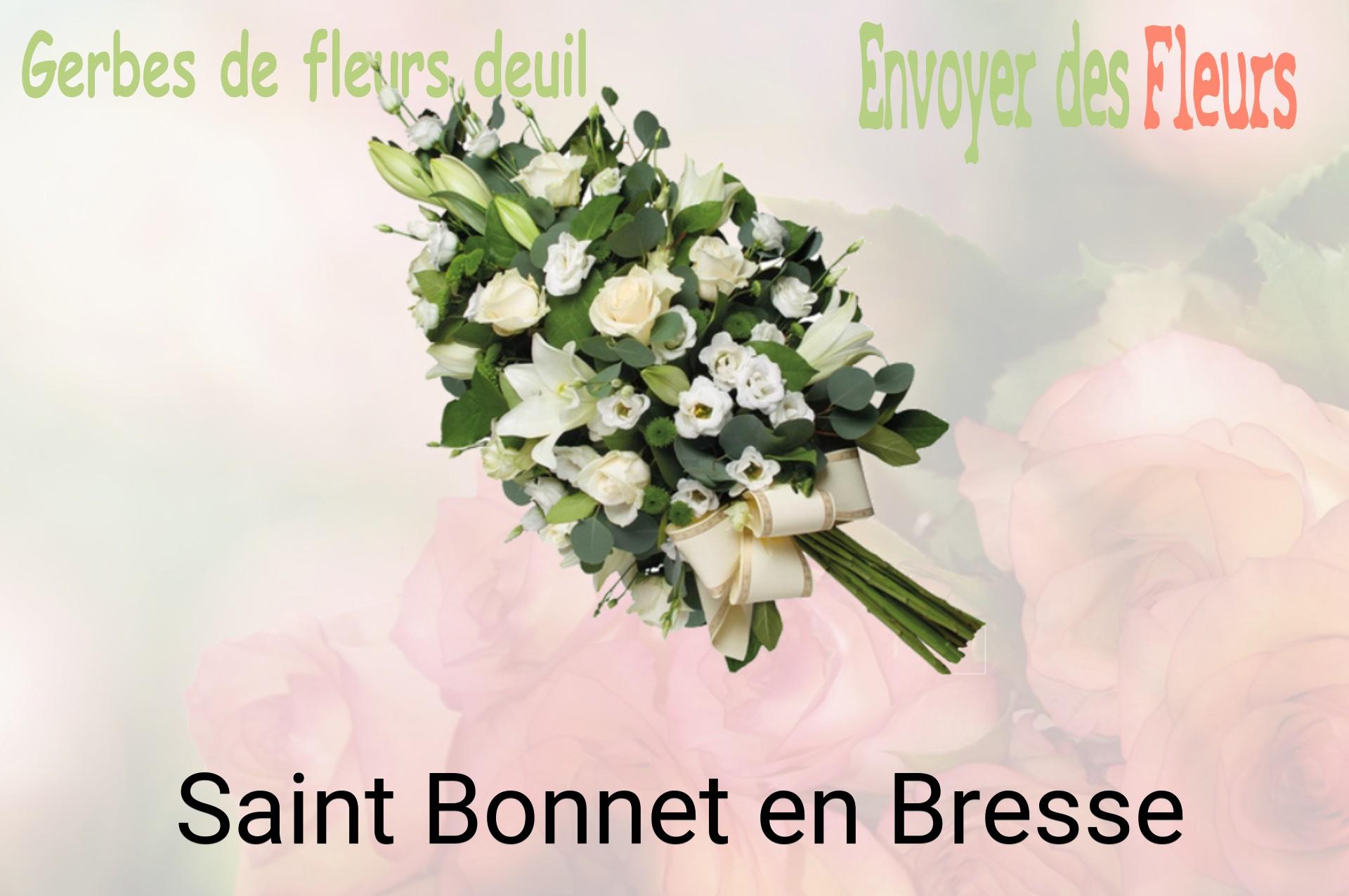 Gerbe de fleurs de deuil livrée à Saint-Bonnet-en-Bresse